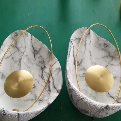 American minimalist creative living room wall lamp modern Nordic bedroom bedside study designer model room wall lamp