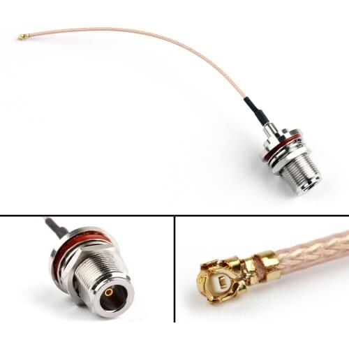 Areyourshop 1Pcs RG178 Pigtail Cable N Female Bulkhead O-Ring to U.FL/IPX Adapter 15cm