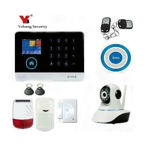Yobang Security wireless wifi 4G alarm system home security set Voice Guide two way intercom