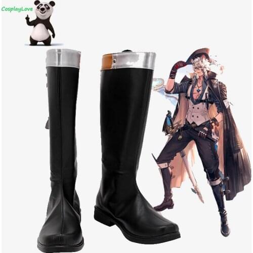 Arknights Silverash SKm01 Summer Skin Brown Cosplay Shoes Long Boots Leather Custom Made For Girl Boy Party Christmas Halloween