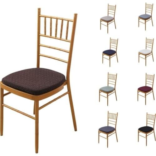 Spandex Jacquard Dining Room Chair Seat Covers,Removable Washable Elastic Cushion Covers for Upholstered Dining Chair