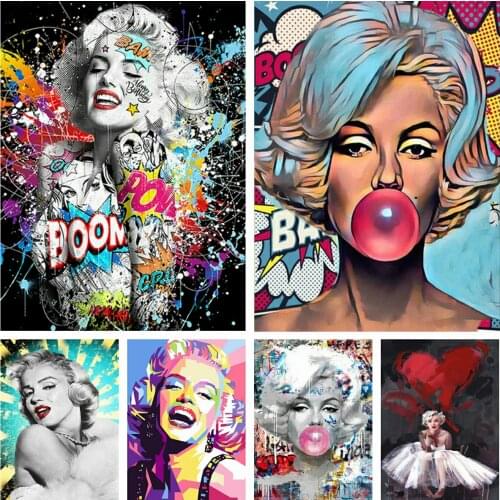 Marilyn Monroe Diamond Painting 5D Diy Full Square/Round Kits for Adult Embroidery American Star Picture Rhinestones Home Decor