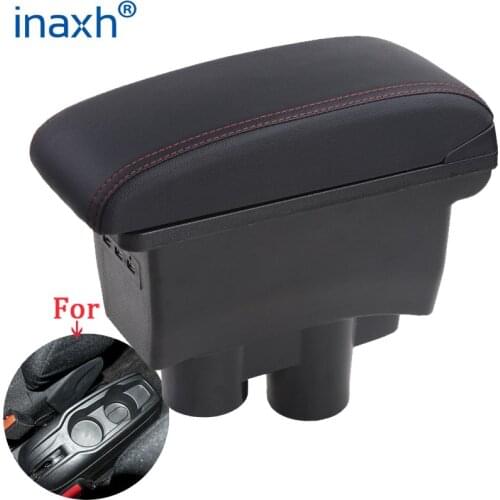 For Peugeot 301 Armrest For Citroen c-elysee Car Armrest box 2014 2015 2016 Storage box car accessories Interior with USB LED