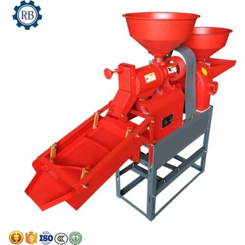 Hot Sale Farm Rice Wheat Beans Seed Peeling Milling Polisher Machine With Destoner Rice Stone Removing Rice Paddy Mill Milling
