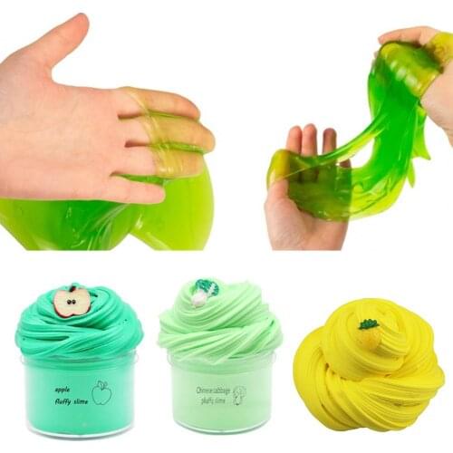 70ml 12 Color Polymer Clay Toy Stress Relief Slime Soft Butter Slime Fluffy Pressure Release Toy Kids Putty Sluge Toy for Relax