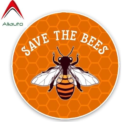 Aliauto Interesting Cartoon Bees Colored PVC Car Sticker Decoration Graphic Waterproof Reflective Creative Decals,14cm*14cm