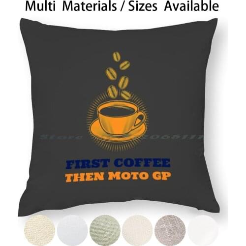 First Coffee Then Classic T-Shirt | T-Shirt Pillow Case Throw Pillow Cover Cotton Linen Flax Cappuccino Coffee Cafe Motos Job