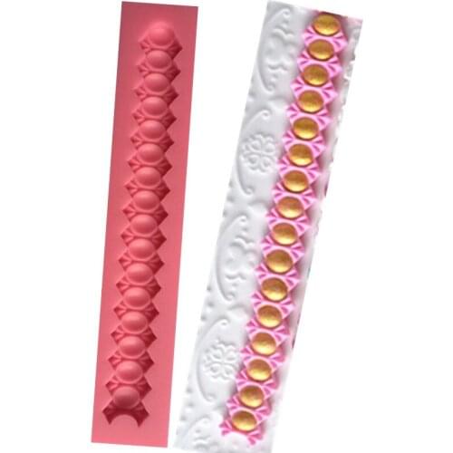 Candy Pearl Edge of The Silicone Mold Lace Jewelry Around The Mold Pearl Around the edge Fondant Silicone Cake Mold A033