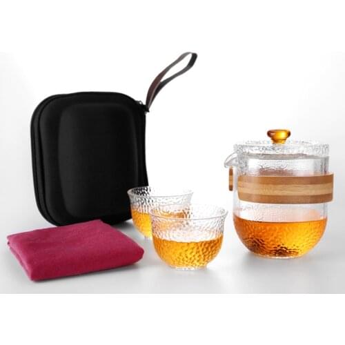 Creative Travel Portable Teapot Quik Cup Car Office Outdoor Tea Pot Kung Fu Tea Set Friend Gift Teasets One pot and two cups