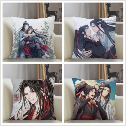 Musife Custom Mo Dao Zu Shi Pillowcase Home Decoration 45*45cm Zipper Square Pillowcase Throw Pillow Cover Drop Shipping
