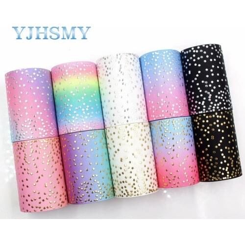 YJHSMY,G-18815-962,75 mm 5 Yards Bronzing Hot silver grosgrain ribbons,DIY Hair accessories wedding gift wrap Material