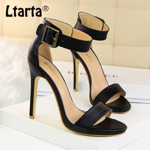 LTARTA 11.5CM 2021 Summer Fashion Womens Shoes High Heels Sexy Ultra-heeled Platform with Strap Buckle Women Sandals DS