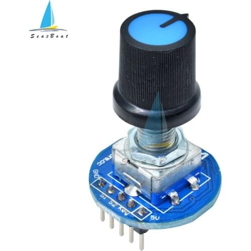 Rotary Encoder Module for Arduino Brick Sensor Development Round Audio Rotating Potentiometer Knob Cap EC11 5V