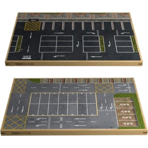 1:64 Scale Parking Lot Scene Alloy Toy Car Display Pad DIY for Retail Shop Home Office Decor