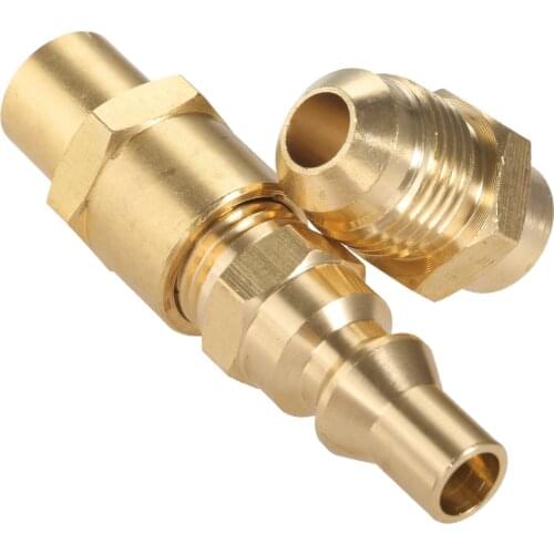 1/8" FNPT x 1/4" Male Propane Quick Disconnect Conversion Kit Adapter for Weber Q 100, 1000, 200, 2000, 1200 Gas Grill Camper