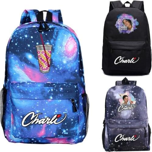 Charli Damelio Backpack Students Schoolbag Bookbag Teens Sports Travel Mochila New Girls Boys Book Bag Men Women Laptop Knapsack