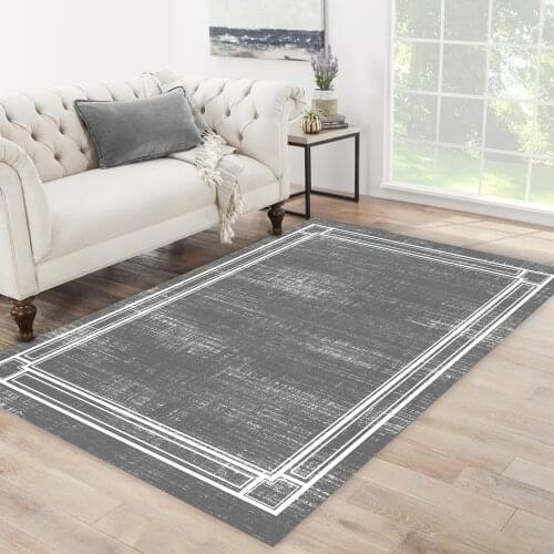 Grey white carpet white line shape rectangle patterned carpet modern carpet living room carpet free shipping soft