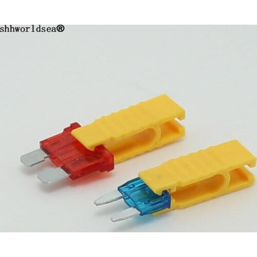 Shhworldsea 100pcs Universal Blade Fuse Puller Car Automobile Fuse Clip Tool for Car Fuse High Quality