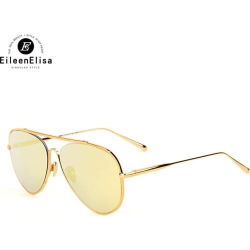 2017 New Hot EE Brand Sunglasses Men Women Designer Big Size Oculos De Sol Mirrored Lens Pilot Style Sunglasses Women