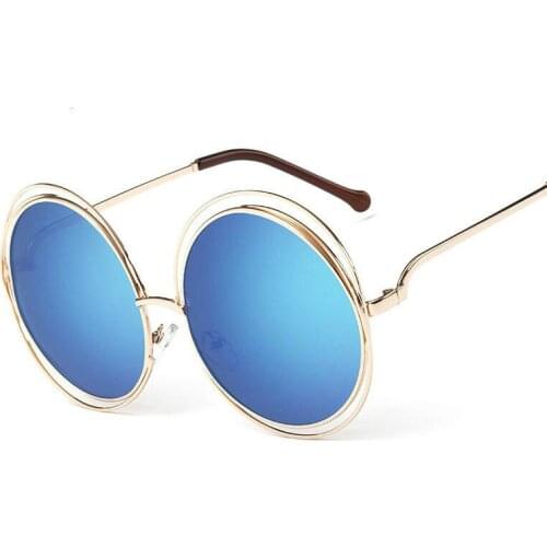 Viodream Fashion Sunglasses Round Designer Steam Punk Metal Women Coating Men Retro Sun glasses OCULOS de sol FREE SHIPPING