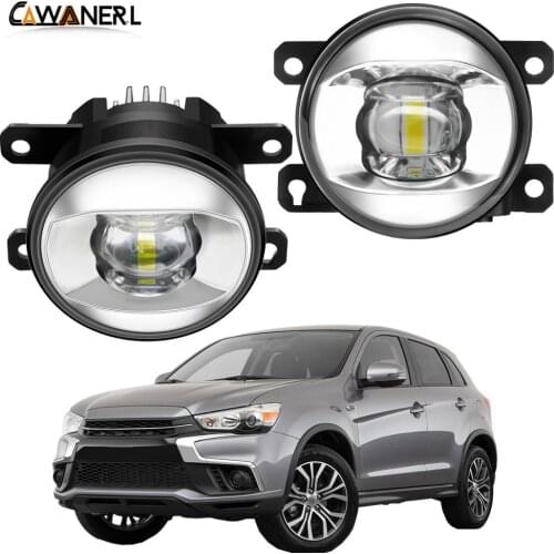 Fog Light Assembly For Mitsubishi RVR 2013-2018 Car Driver + Passenger LED Lens Fog Lamp Daytime Running Light 30W 8000LM 12V