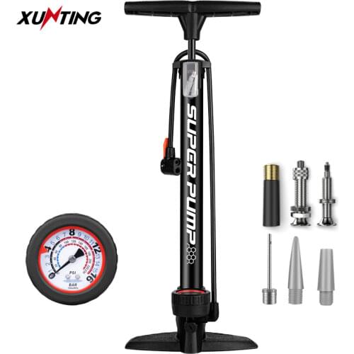 Xunting Bicycle Pump Super Hand Air Pump Electric Bike Tire Inflator Schrader Presta Valve Bicycle Accessories Bicicleta Bomba