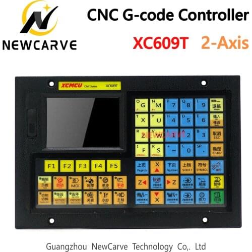 XC609T 2 Axis USB CNC Control System G-code Support Outer Circle, End Face, Slot,Taper, Arc, Thread, Deep Hole Drilling NEWCARVE