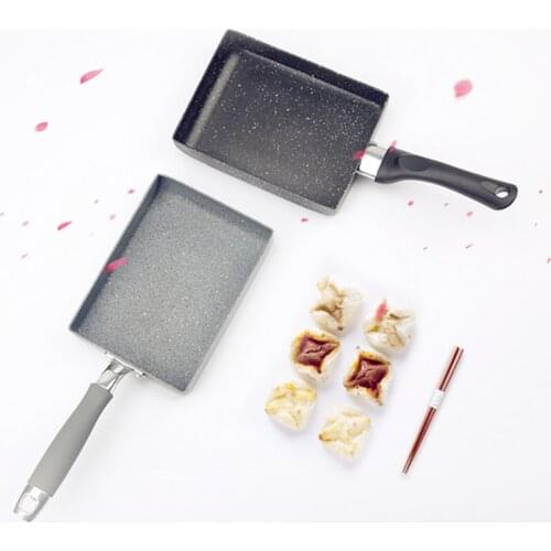 Japanese Aluminum Alloy Tamagoyaki Omelette Pan Non-stick Frying Pan Fry Egg Pan Pancake Pot Cookware 13x18cm