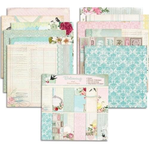 1 Set Of Scrapbook Decorating Paper DIY Photo Album Scrapbook Junk Journal Card Background Paper 6in Pattern Paper There