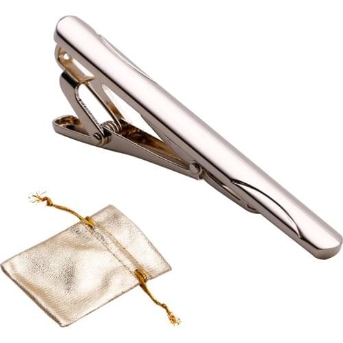1PCS Stainless Steel Exquisite Tie Bar Clip ,Polished Gold Tone, 2.3Inches