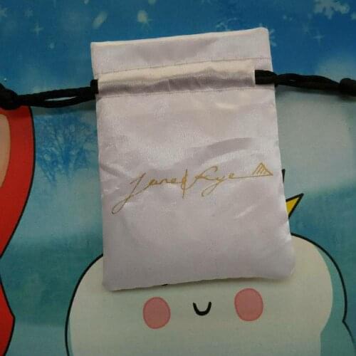 100pcs CBRL small Satin drawstring pouches Satin jewelry pouch Satin gift pouches bags custom logo gift bag jade jewelry bag