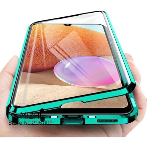 360 Magnetic Flip Case For Samsung Galaxy A32 4G A 32 5G 32A SamsungA32 GalaxyA32 Double-Sided Tempered Glass Phone Covers Coque