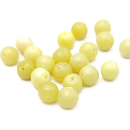 8mm Natural Beads Stone Lemon Jades for Jewelry Making Necklace Bracelet DIY