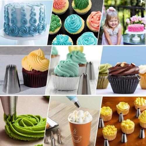 82pcs/set Cake Decorating Kit Supplies Set Tools Piping Tips Pastry Icing Bags Nozzles Kitchen Cake Decorating Baking Supplies