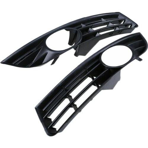 AU04 -Car 1 Pair Front Bumper Side Lower Fog Light Cover Grilles for Passat B6 2006-2009
