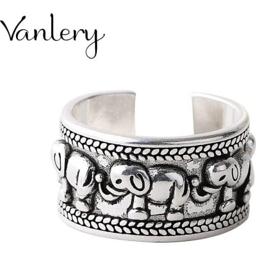 Bohemian Charm Boho Elephant Rings For Women Lover Wedding Bridal Valentines Gifts Men Open Retro Antique Rings