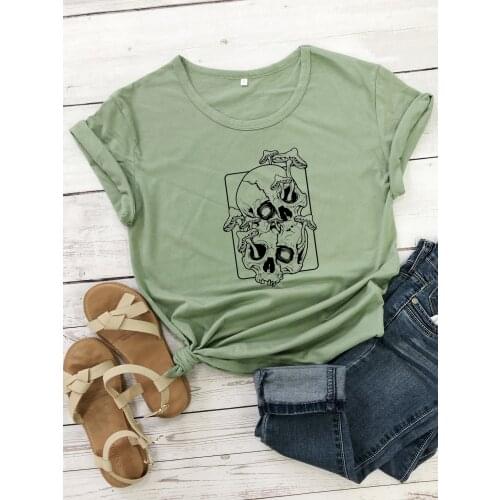 Gothic skull death Life After T-shirt funny women 100% Cotton graphic grunge O-Neck unisex casual Fashion quote tee top tshirt