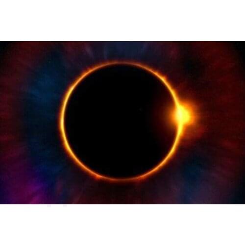 GLymg 5D Diamond Painting Diamond Painting Kits For Adults Diy Diamond Embroidery Total Eclipse Diamond Wall Arts Decor