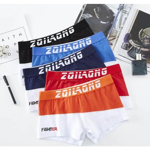 Personality Mens Underwear Sports Boxer Cotton New Trends Sexy Comfortable Breathable Cotton Man underwear M-3XL 2023