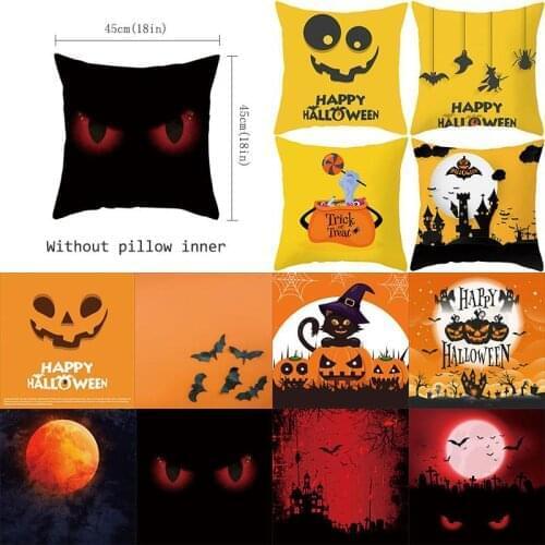 Halloween Trick or Treat Throw Pillow Case Halloween Creative Decorative Pillowcase Halloween Demon Printing Pillow Case ZT284