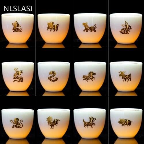 Jingdezhen Handmade Ceramic teacup Boutique small tea bowl chinese porcelain Tea set Accessories portable Personal Single Cup