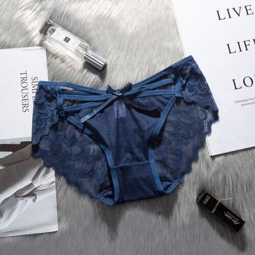 3 Pcs Cotton Panties Sexy Panty Briefs Lace Panties Women Underwear Lingerie Panties for Female Ladies Floral Pantys Underpants