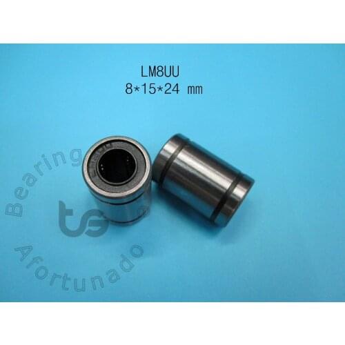 LM8UU bearing 8*15*24(mm) 10pieces LM8UU 8mm Linear Ball Bearing Bushing 8mmx15mmx24mm for 3d printer parts
