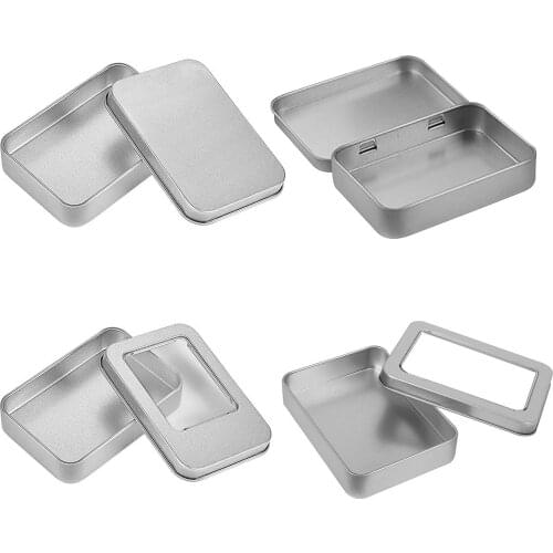 88MM Metal Tin Box Mini Portable Small Storage Container corrosion resistant and antioxidation durable clear top design