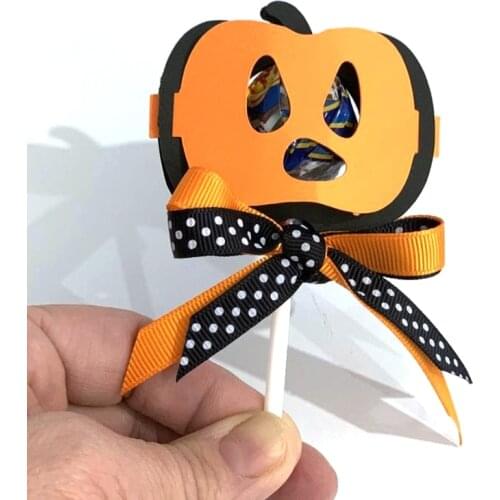 Miss Vintage Halloween Pumpkin Lolli Holder Metal Cutting Dies For DIY Scrapbooking Embossing Paper Decorative Craft Die Cut