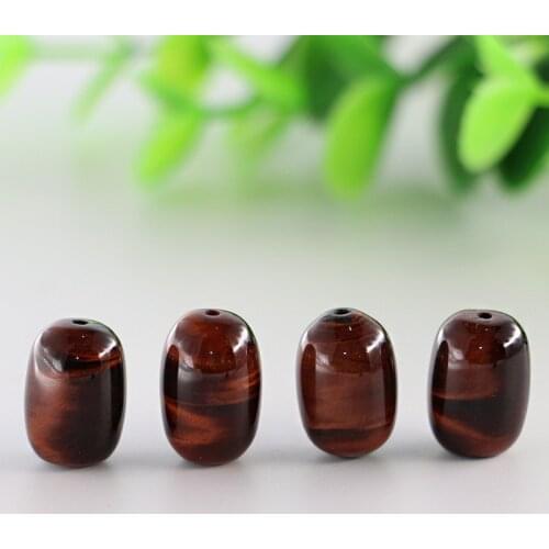 Natural Red Tiger Eye Stone Loose Beads Drum Shape AB+ A 2A Grade Passepartout Bucket Beads DIY Necklace Bracelet Accessories