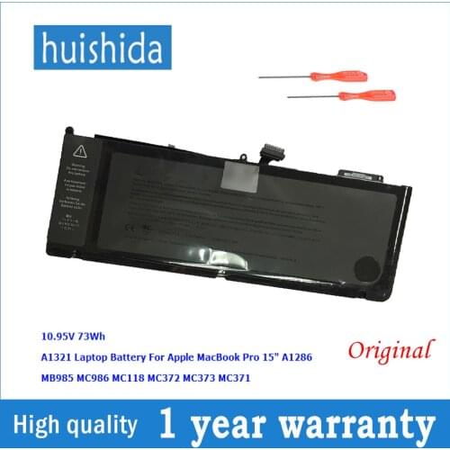 10,95 V 77.5Wh A1321 New original Laptop battery for Apple Macbook Pro 15 "A1286 (2009-2010 year)"