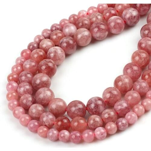 Wholesale Natural Sun Stone Jades Round Loose Spacer Beads for Jewelry Making DIY Charms Bracelet Accessories 15''6/8/10mm