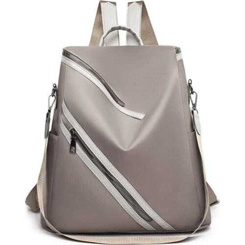 Factory Wholesale 2021 Spring New Korean Style Womens Nylon Backpack Fashion Anti-Theft Travel Backpack