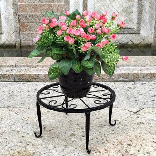 Simplicity Plant Stand Single Layer Iron Floor-standing Low Indoor Outdoor Flower Pot Garden Container Supports Rack